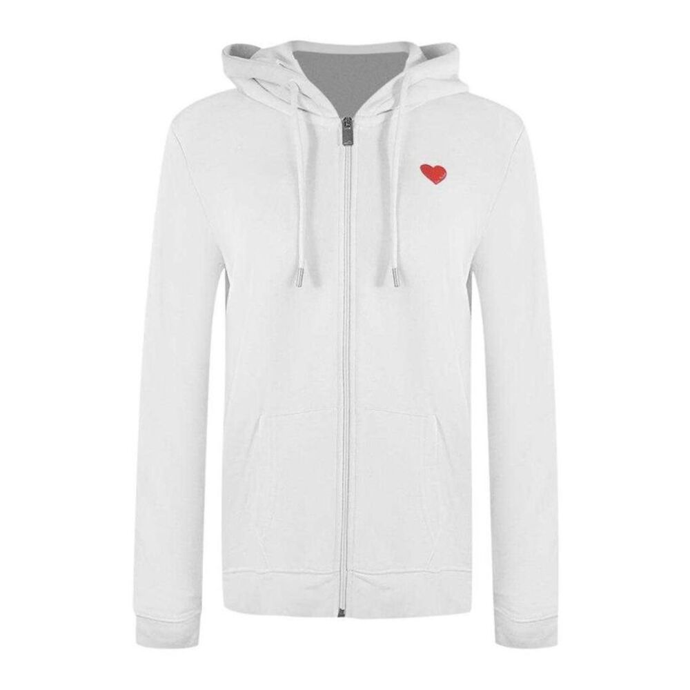 Love Moschino Womens/Ladies Love Small Logo Full Zip Hoodie / White